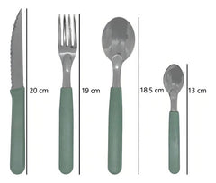 Juego De Cubiertos Carol X 24 + Frasco De Areia Color Verde Areia