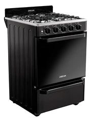 Cocina Drean 56cm Negra Horno 74l Luz Encendido Parrilla Multigas Cd5603an0 Negro