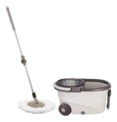 Balde Mopa Centrifugo 360 Escurridor Trapeador Acero Inox Color Beige