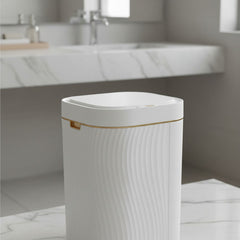 Cesto De Basura Inteligente Con Sensor Vivendi De 15lts Blanco