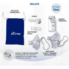 Nebulizador Para Niños Y Adultos Silfab Nm30 Mesh Breeze Go Blanco