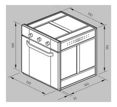 Horno Eléctrico Ormay He60 D3 Negro Grill Spiedo 8 Programas