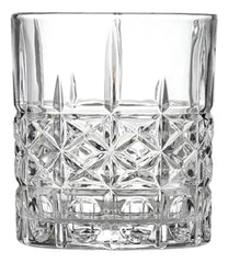 Set X 6 Vasos De Vidrio Labrado 70319 Carol 350 Ml Gris