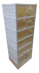 Despensero Organizador Plastico De Zapatillas 6 Cajones Blanco