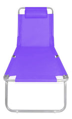 Reposera Cama Plegable Reclinable Aluminio Botafogo Violeta Violeta