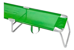 Reposera De Aluminio Verde 4 Posiciones Botafogo Plegable Y Portátil