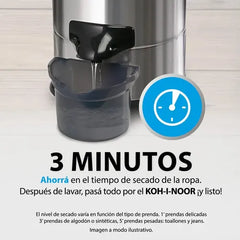 Secarropas Centrífugo Koh-i-noor C765 6.5kg Acero Inoxidable 2800rpm Blanco
