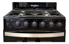 Cocina A Gas Whirlpool Wfn57di Negra Hierro 4 Hornallas 56cm Negro