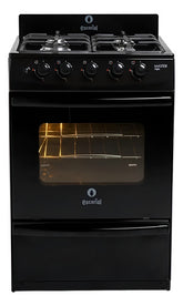 Cocina Escorial Master Style Multigas Color Negro Con Puerta Negro