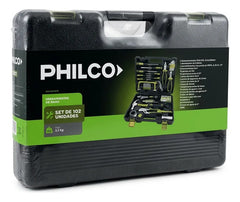 Set De Herramientas Manuales 102 Piezas Philco Psh102ve1p Negro