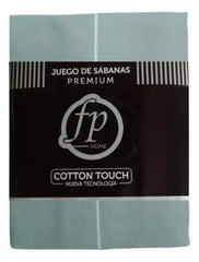 Juego Sabanas 1 Plaza 1/2 Fp Home Premium 300 Hilos Verde Liso Verde