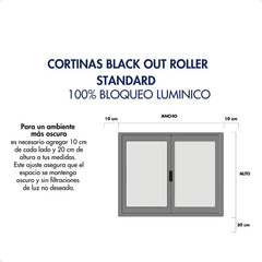 Cortina Roller Blackout Blanca P/ Ventana Vivendi 120 X 120 Blanco