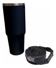 Vaso Termico Acero Inox Frio Calor Manija 900ml Tm Negro Liso