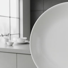 Juego Vajilla De 24 Piezas Vivendi Plato Plano Redondo Sopa Blanco Lisa