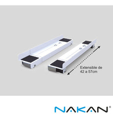 Soporte Carrito Extensible Heladeras Lavarropas Nakan Sh800 Blanco