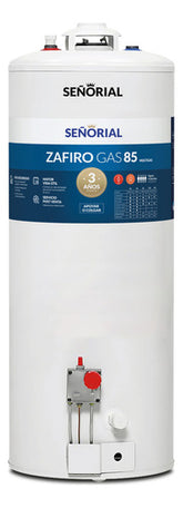 Termotanque Multigas Señorial Tszp1-85 Zafiro Color Blanco 85 Litros