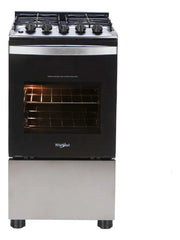 Cocina A Gas Whirlpool Wfo4nbr 4 Hornallas 49cm Acero Inox C - Gris