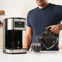 Cafetera Programable De 12 Tazas Oster Bvstdc4403 Plateado