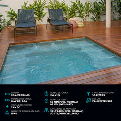 Barrefondo Inalámbrico Philco Velocidad Turbo 3 Niveles De Filtrado