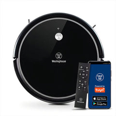 Aspiradora Robot Inteligente 3-en-1 Aspira Barre Trapea Westinghouse +wifi +app Tuya Negro