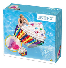 Colchoneta Inflable Intex Para Pileta Cupcake 58770 142x135 Cm