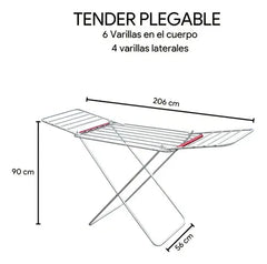 Tender De Aluminio Botafogo Lar & Lazer Con Alas Plegable De Pie 18kg