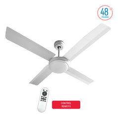 Ventilador Techo Liliana Vthb704r 4 Aspas Control Remoto Led 1.2 M Blanco Blanco Metal 4