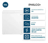 Freezer Horizontal Philco 198 Lts Inverter Blanco Phch202bi