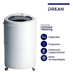 Lavarropas Semiautomático 5 Kg Blanco Drean Lrdr57sb0 Blanco
