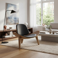 Sillón Vivendi Carl Hansen Diseño Moderno Living Comedor Css Marrón Hansen