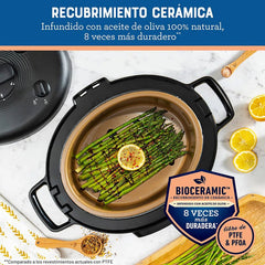 Multiolla Rápida Oster Osckstpcecov57 Ovalada Con 15 Funciones 5.7l Color Acero Inox