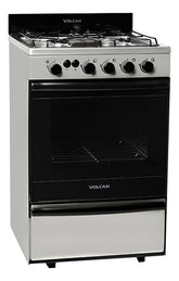 Cocina A Gas Volcan 87673vm Acero Inox Luz Con Termocupla Gris