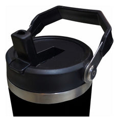 Vaso Termico Acero Inox Frio Calor Manija 900ml Tm Negro Liso