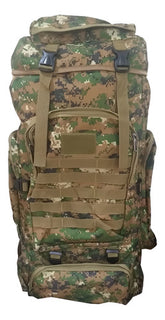 Mochila Para Camping Trekking Outdoor Tm Camuflado Verde Cts Color Verde Musgo