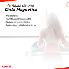 Cinta Caminadora Randers Arg-051 Magnética Monitor Elec. Color Gris/negro