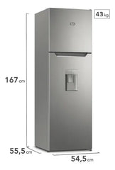 Heladera Gafa No Frost 262l Inverter Plata Hgnw251p Plata