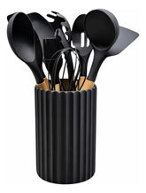 Set De Utensillos Cocina Silicona Mango Madera Carol