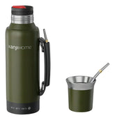 Termo Eléctrico T-mate 1 Litro Tapa Mate Y Bombilla Color Verde Kanjihome