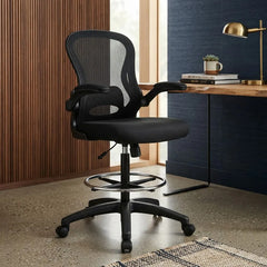 Silla Alta Onebox Ob-sm1 Para Mostrador Apoya Pies Cromado Negro