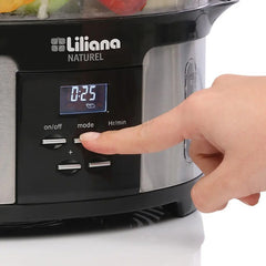Vaporiera Digital Naturel Liliana Av930 3 Niveles Tio Musa Gris/negro