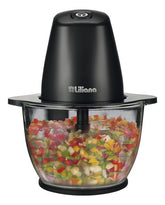 Picador Electrico Powerchop Bowl De Vidrio 1,8l 500w-liliana Negro