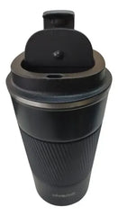 Vaso Promo Termico Acero Inox Con Tapa Frio Calor Vivendi Negro Liso