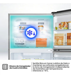 Heladera Inverter Hisense Con Freezer No Frost 379l Con Dispenser De Agua Gris