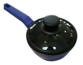 Olla Antiadherente De 16 Cm Con Tapa Mango Y Apto Induccion Azul
