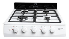 Cocina A Gas Escorial Master Style 4 Hornallas Blanca Encendido Eléctrico Blanco