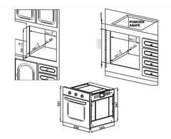 Horno Empotrable Eléctrico Florencia 7887 Negro Conveccion Negro