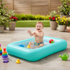 Pileta Rectangular Para Bebe Bestway 51115 De 165x104x25cm Verde Claro