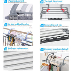 Tender Colgante Regulable Plegable Y Extensible Practico Plateado