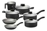 Batería De Cocina Completa Tramontina 7 Pzas Linz Aluminio Color Gris Oscuro