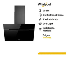 Campana Whirlpool Whvs92fl Tk1 90cm Negro Vertical